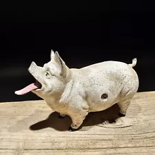 Antique Style Cast Iron Pig Mechanical Coin Bank