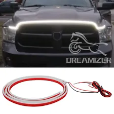 70" Start Up Dynamic Scan LED DRL Hood Light Strip For Dodge Ram 1500 2500 3500