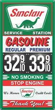 SINCLAIR GAS STATION PRICE PER GALLON OLD PUMP SIGN REMAKE ALUMINUM SIZE OPTIONS