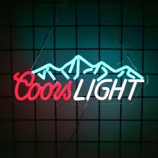 Coors Light Neon Sign, Dimmable Bar Decor for Home, Man Cave, Club, Party