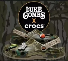 ✅️Authentic Luke Combs X Crocs Bootleggers Camo Classic Clog Mossy Oak Men's 13