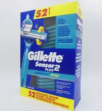 Gillette Sensor2 Plus Disposable Razor lubrastrip Pivot - 52 Razors ✅✅✅✅✅✅✅✅✅✅✅✅