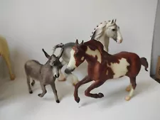 Vintage Breyer Model Horse lot for custom or repair Donkey Wahoo King Shire