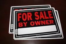 FOR SALE BY OWNER - NEW SET OF 3 SIGNS 10" x 14" Aluminum ( metal ) Hillman SELL