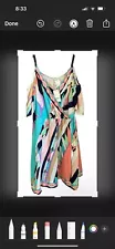 Sale $148 NWT TRINA TURK TUNIC SWIM COVER UP Spa Collection Sz M 100% Rayon