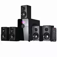 beFree Sound 5.1 Channel Surround Sound Bluetooth Speaker System in Black (BFS-4