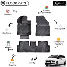 Custom Molded Rubber Floor Mat for Citroen C4 Grand Picasso 2013 - Up Black