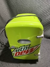 Mountain Dew 6 Can Mini Refrigerator Model MIS134MD Lime Green Tested Working