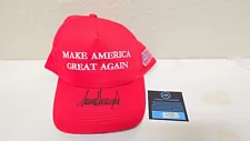 New ListingPRESIDENT DONALD TRUMP SIGNED AUTOGRAPH HAT W COA MAKE AMERICA GREAT AGAIN MAGA