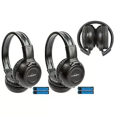 2 Fold In Wireless Headphone For Nissan Vehicles IR Rear TV DVD New Headsets 609