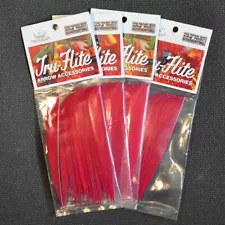 4 doz. TrueFlight 5" Feathers Tru-Flite Red Left Wing