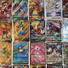 Pokemon Card Lot 100 OFFICIAL NEW TCG Cards + Ultra Rare EX GX VMAX V OR VSTAR!