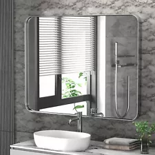 22x30-Inch Brushed Nickel Bathroom-Vanity-Mirror for Wall - 304 Stainless Ste...