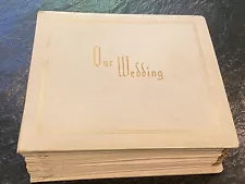 Vintage 1950's Entire Wedding Event Photo Album 45 Pictures 8x10 Candid Shots