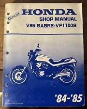 1984-1985 Honda V65 Sabre-VF1100s Oem Shop Manual #61MB301