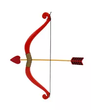 Unisex Adult Mini Cupids Bow and Arrow Set Valentine's Costume Accessory Prop