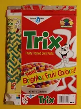 1988 General Mills Trix Cereal Box RARE 8oz. Size Maze & Games NEW LOWER PRICE