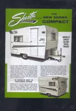 VINTAGE SHASTA CAMPER CAMPING CANNED HAM ADVERTISING POSTCARD COPY