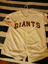 Men's New York Giants Willie Mays #24 Ivory Home Jersey- XL