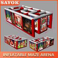 Inflatable Maze Arena Blooded Halloween Haunted House with Roof Sport Game