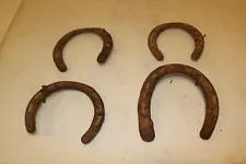 4 USED RUSTY HORSESHOES FOR CRAFTS