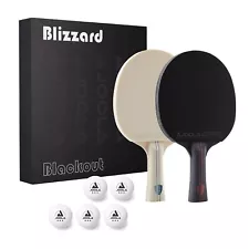 Blizzard & Blackout - Competition Ping Pong Paddle Set - Includes 2 Table Ten...