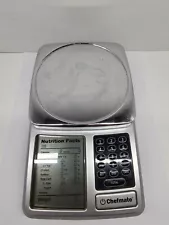 PLEASE READ Chefmate Digital Nutritional Scale Chrome Kitchen Scale Cooking Food