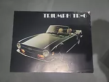 Vintage 1970 Triumph TR-6 Sales Brochure Poster