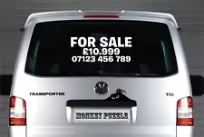 CUSTOM CAR VAN FOR SALE STICKERS SIGN DECALS VINYL TRUCK TRADE ADVERT WINDOW