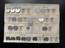 Vintage Shell Mr. Presidents Coin Game Lot Of 21 Coins