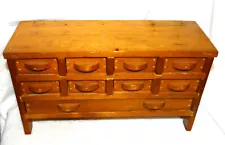 SALE-Antique Vintage Apothecary Hand-Made Wood Cabinet 9 Drawers Typeset/Printer