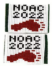 RARE 2022 NOAC Beaded DELEGATE Epaulets Bigfoot Lodge 620 Glaciers Edge