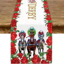 Kentucky Derby Table Runner Run for the Roses Jockey Horse Racing Party Decorati