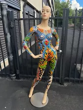 Full Body Female Mannequin Feminine Design Hand Acrylic Painted with Stand