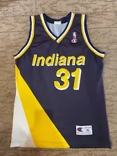 Vintage Indiana Pacers #31 Reggie Miller Authentic Sewn Champion Jersey Size 48