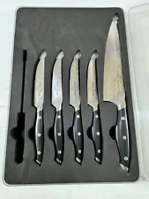 Trusted Butcher Knife Set 4 Steak Knives 1 Chef Knife With Case No Temp Probe B9