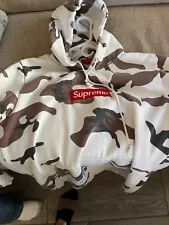 Supreme Cow Camo Box Logo Hoodie XXLarge