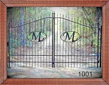 On Sale! #1001 Wrought Iron Style Steel Metal Driveway Gate 12' Home Security