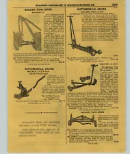 1927 PAPER AD Marquette Walker Weaver Floor Garage Car Auto Jack Twin