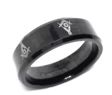 FREEMASON / MASONIC TUNGSTEN RING