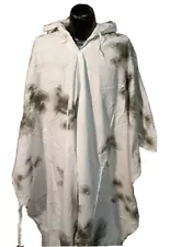 Hunting Winter Camouflage Military Poncho w/Hood Surplus Genuine Issue C grade