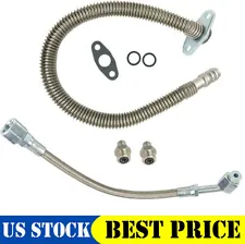 Turbo Oil Return Drain Line Tube & Oil Feed Line for Dodge Cummins 5.9L Diesel (For: 2017 2500)