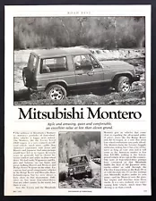 1983 Mitsubishi Montero SUV 4WD Road Test Technical Data Review Article