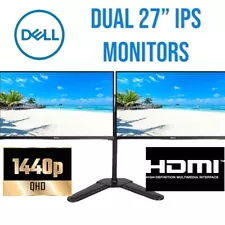 Dual Dell UP2716D 27" IPS LCD Monitor UltraSharp QHD 2560 x 1440 HDMI Ready Set