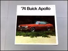 1974 Buick Apollo Vintage Original Car Sales Brochure Folder