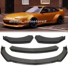 Carbon Fiber Front Bumper Lip Spoiler Splitter Body Kit For Nissan 240SX 200SX