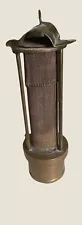 Antique Brass Miners Davy Safety Lamp