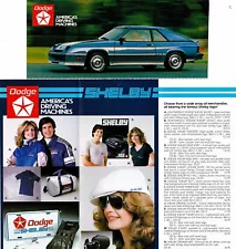 1983 Dodge Shelby Charger Collectable Merchandise Order Form