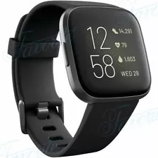 NEW Fitbit Versa 2 Health & Fitness Smartwatch Authentic Activity Tracker-Black