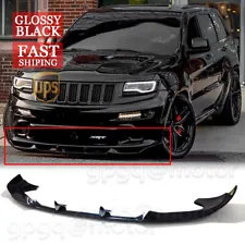 For Jeep Grand Cherokee SRT SRT8 12-16 Gloss Black Front Bumper Lip Splitter Kit